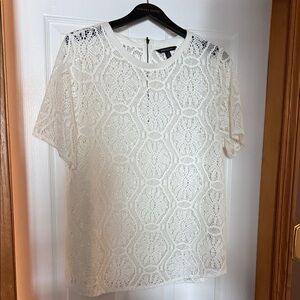 Banana Republic Cream Lace Blouse